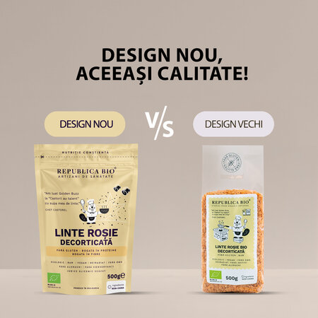 Linte rosie Bio decorticat, 500 g, Republica Bio 702030