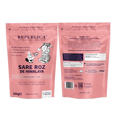 Sare fina roz de Himalaya Bio, 500 g, Republica Bio 701986