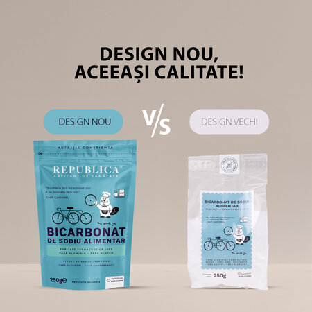 Bicarbonat de sodiu alimentar Bio fara aluminiu, 250 g, Republica Bio 701970