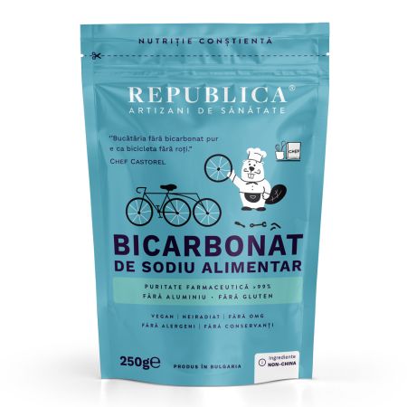 Bicarbonat de sodiu alimentar Bio fara aluminiu, 250 g, Republica Bio