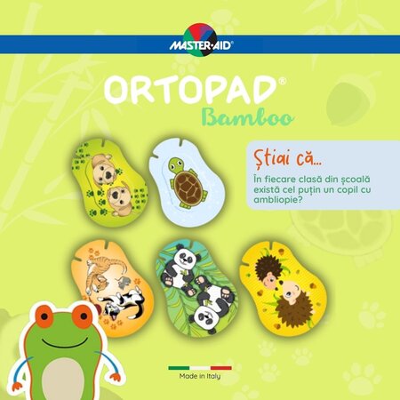 Ocluzor pentru copii Mediu Simpaty Ortopad Master Aid, 76x54 mm, 50 bucati, Pietrasanta Pharma 669246