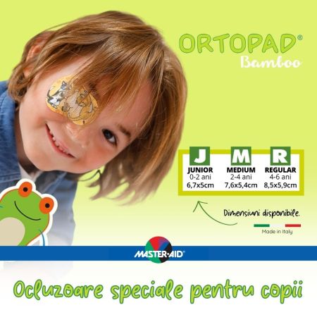 Ocluzor pentru copii Mediu Simpaty Ortopad Master Aid, 76x54 mm, 50 bucati, Pietrasanta Pharma 669245