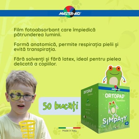 Ocluzor pentru copii Regular Simpaty Ortopad, 85x59 mm, 50 bucati, Pietrasanta Pharma 669239