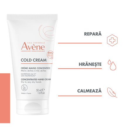 Crema concentrata pentru maini Cold Cream, 50 ml, Avene 645082