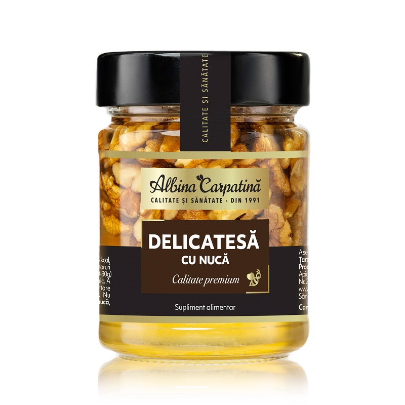 Delicatesa cu nuca Albina Carpatina, 360 g, Apicola