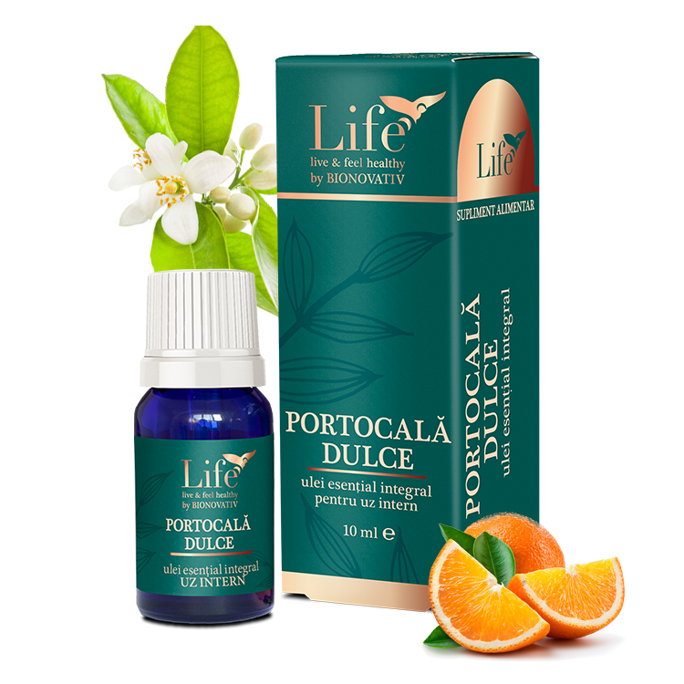 Ulei esential integral de portocala dulce, 10 ml, Bionovativ