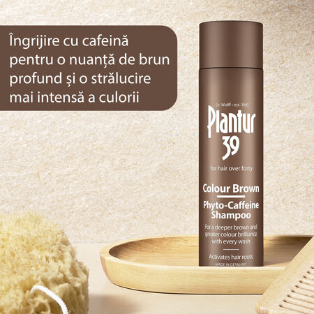 Sampon colorant Color Brown Phyto-Caffeine Plantur 39, 250 ml, Dr. Kurt Wolff 721626