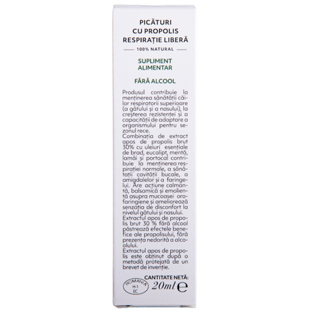 Picaturi cu propolis, 20 ml, Albina Carpatina 722145