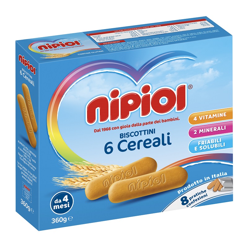  Biscuiti cu 6 cereale, 360g, Nipiol 