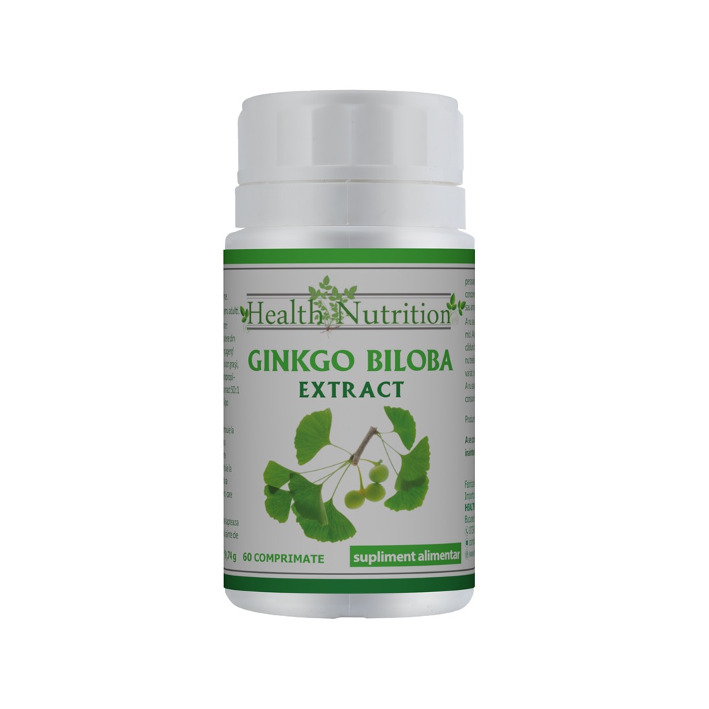 Ginko Biloba Extract, 60 comprimate, Health Nutrition