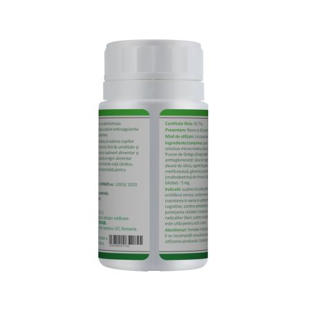 Ginkgo Biloba Extract, 60 comprimate, Health Nutrition 705106