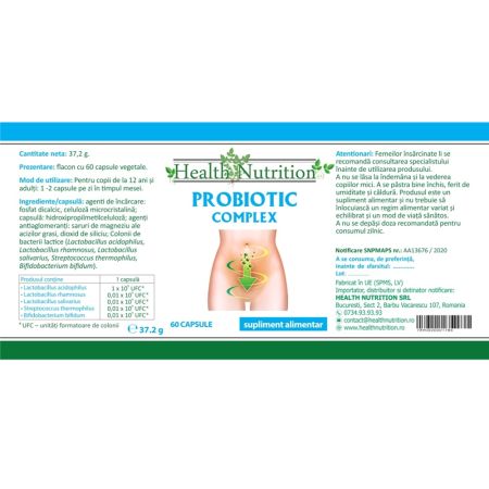 Probiotic complex, 60 capsule, Health Nutrition 705139