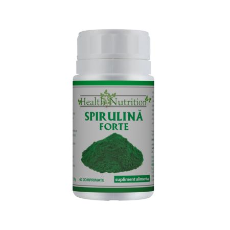 Spirulina forte, 500 mg, 60 tablete, Health Nutrition