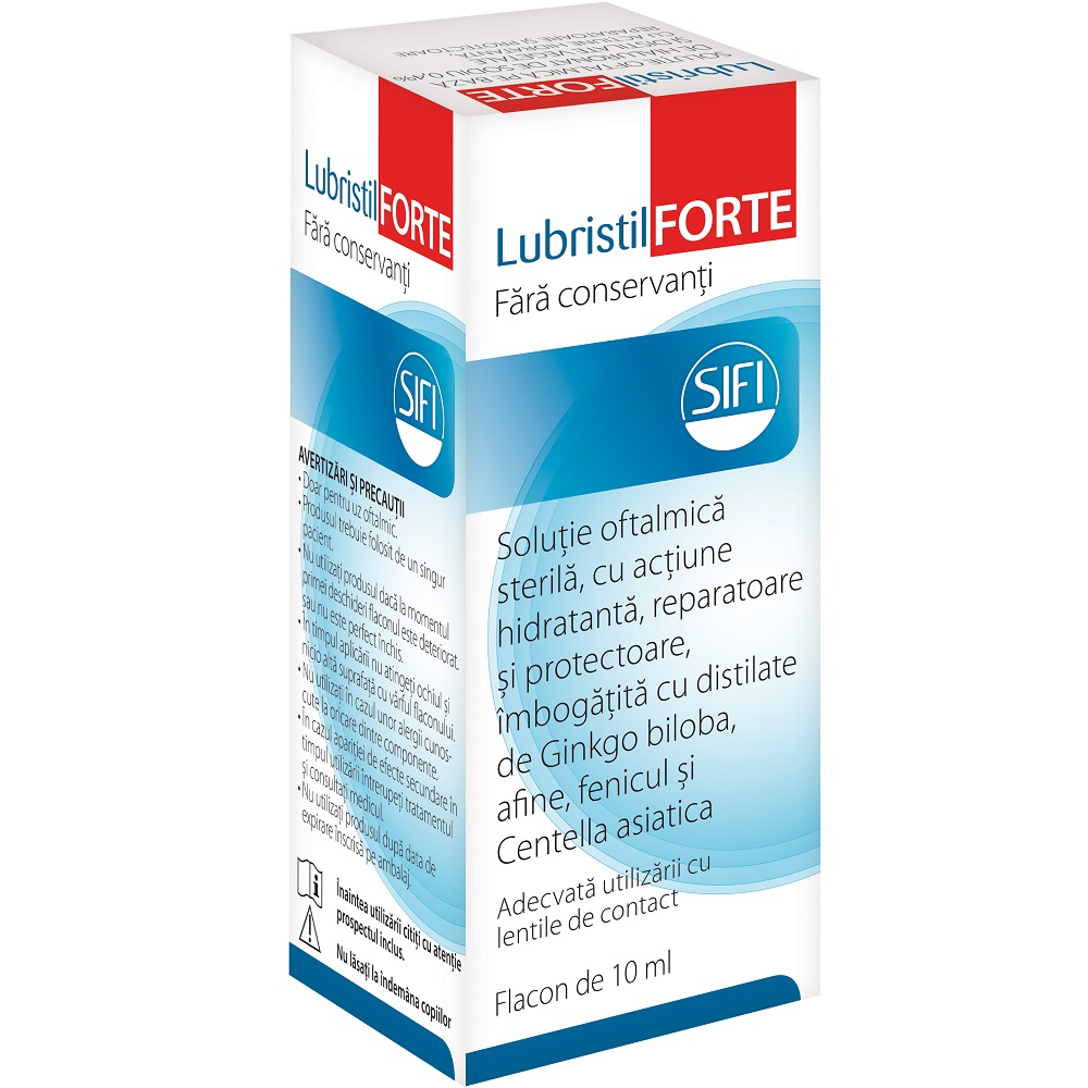 Solutie oftalmica Lubristil Forte, 10 ml, Sifi