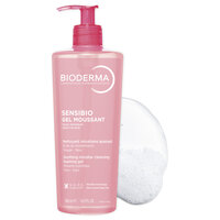 Gel spumant calmant si hidratant Sensibio, 500 ml, Bioderma