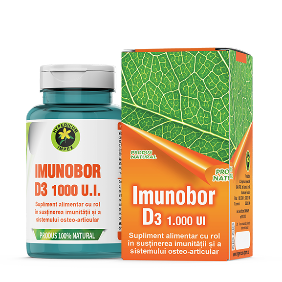 Imunobor D3 1000 UI, 60 capsule, Hypericum