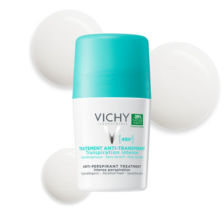 Deodorant roll-on antiperspirant eficacitate 48h, 50 ml, Vichy 723221