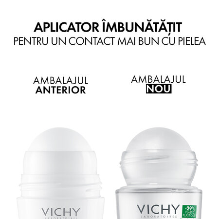 Deodorant roll-on mineral fara saruri de aluminiu 48h, 50 ml, Vichy 664969