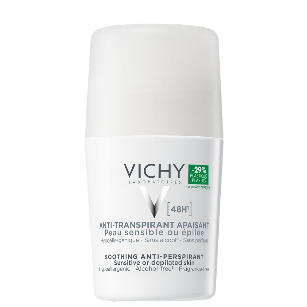 Deodorant roll-on antiperspirant fara parfum 48h, 50 ml, Vichy