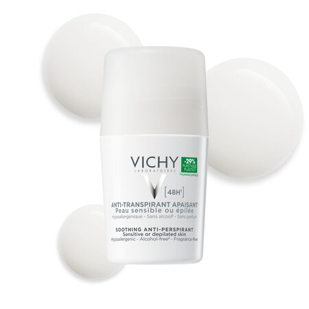Deodorant roll-on antiperspirant fara parfum 48h, 50 ml, Vichy 723194