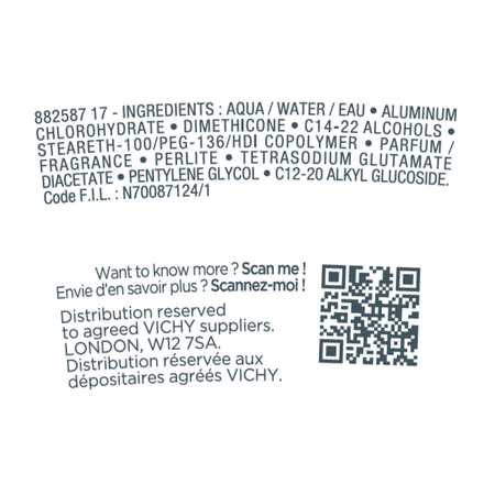 Deodorant roll-on pentru barbati, 50 ml, Vichy 699409