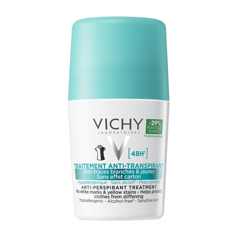 Deodorant roll-on antiperspirant anti-urme 48h, 50 ml, Vichy