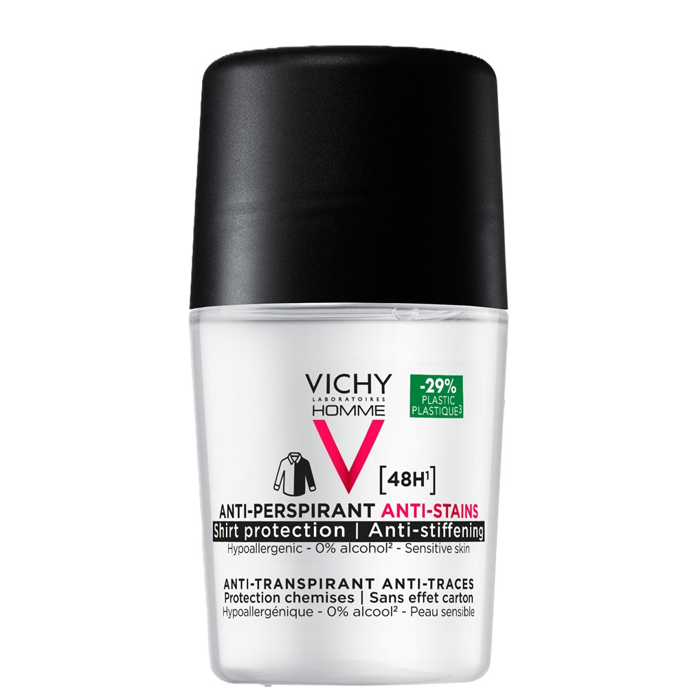 Deodorant roll-on antiperspirant pentru barbati eficacitate 48h, 50 ml, Vichy