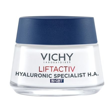 Crema antirid si fermitate de noapte pentru toate tipurile de ten Liftactiv HA, 50 ml, Vichy