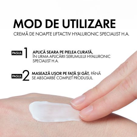 Crema antirid de noapte Liftactiv Hyaluronic Specialist HA, 50 ml, Vichy 674587