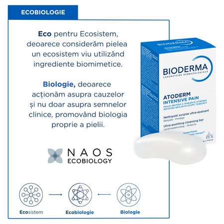 Sapun pentru piele uscata, atopica Atoderm Intensive, 150 g, Bioderma 752806