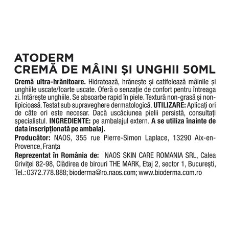 Crema de maini Atoderm, 50 ml, derma 749159