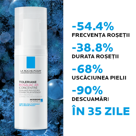 Crema concentrat intensiv pentru ten sensibil cu roseata Toleriane Rosaliac AR, 40 ml, La Roche-Posay 549697