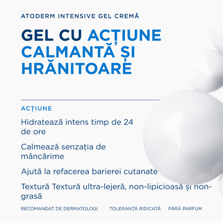 Gel crema pentru piele uscata cu tendinta atopica Atoderm Intensive, 200 ml, Bioderma 752655