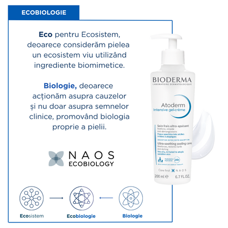 Gel crema pentru piele uscata cu tendinta atopica Atoderm Intensive, 200 ml, Bioderma 752658