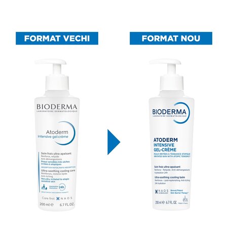 Gel crema pentru piele uscata cu tendinta atopica Atoderm Intensive, 200 ml, Bioderma 752666