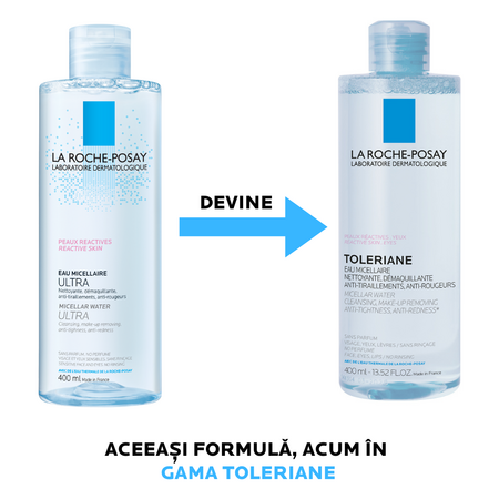Apa micelara pentru pielea reactiva Toleriane, 400 ml, La Roche-Posay 618974