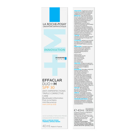 Crema de fata anti-imperfectiuni SPF30 Effaclar Duo+M, 40 ml, La Roche-Posay 747787