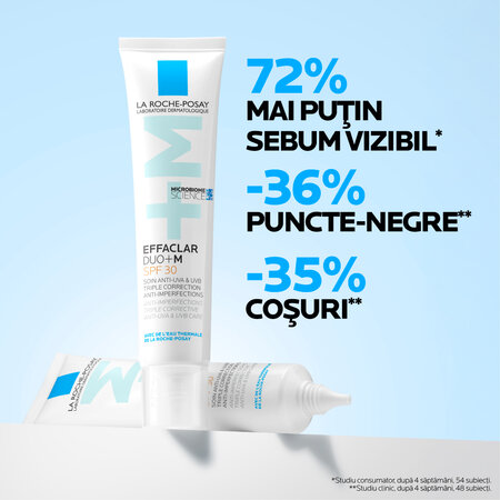 Crema de fata anti-imperfectiuni SPF30 Effaclar Duo+M, 40 ml, La Roche-Posay 747790