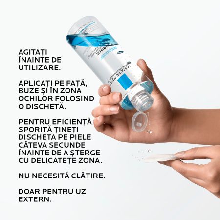 Apa micelara bifazica pentru piele si ochi sensibili Toleriane, 400 ml, La Roche-Posay 699937