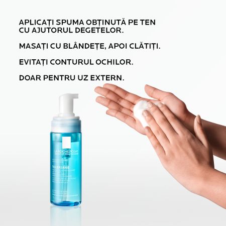 Spuma de apa micelara pentru piele sensibila Toleriane, 150 ml, La Roche-Posay 704899