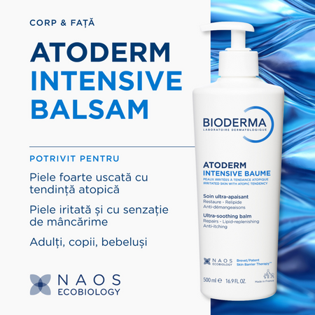 Balsam restructurant si calmant pentru piele atopica Atoderm Intensive, 500 ml, derma 751707