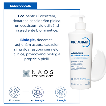 Balsam restructurant si calmant pentru piele atopica Atoderm Intensive, 500 ml, derma 751713