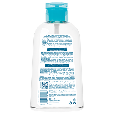 Apa micelara cu pompa inversa ABCDerm H2O, 1000 ml, Bioderma 515047