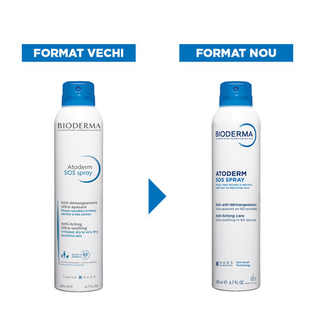 Spray anti-prurit cu efect calmant imediat Atoderm SOS, 200 ml, Bioderma 753113