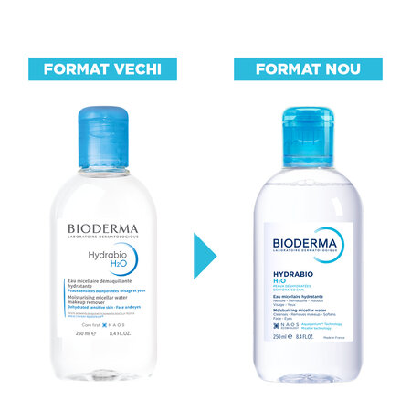 Apa micelara hidratanta Hydrabio H2O, 250 ml, Bioderma 739337