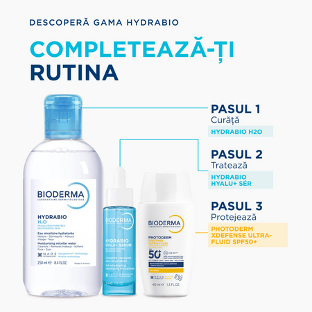 Apa micelara hidratanta Hydrabio H2O, 250 ml, Bioderma 739331