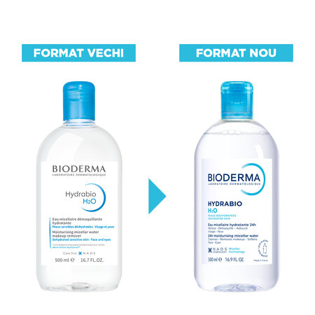 Apa micelara hidratanta Hydrabio 25 H2O, 500 ml, Bioderma 739353