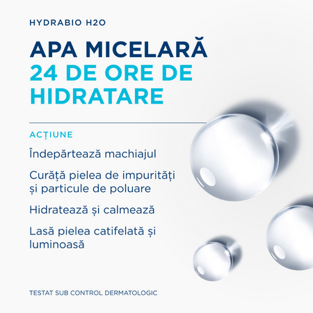Apa micelara hidratanta Hydrabio 25 H2O, 500 ml, Bioderma 739340