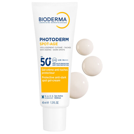 Gel-crema cu efect antioxidant impotriva petelor brune Photoderm Spot-Age, SPF 50+, 40 ml, Bioderma 737088