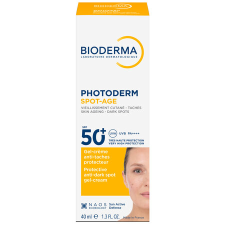 Gel-crema cu efect antioxidant impotriva petelor brune Photoderm Spot-Age, SPF 50+, 40 ml, Bioderma 737089